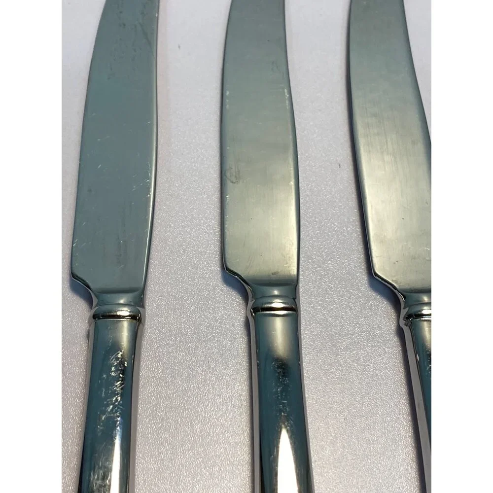 Lenox Federal Platinum Glossy Stainless 18/8 Dinner Knife Set of 3 - 9 1/2